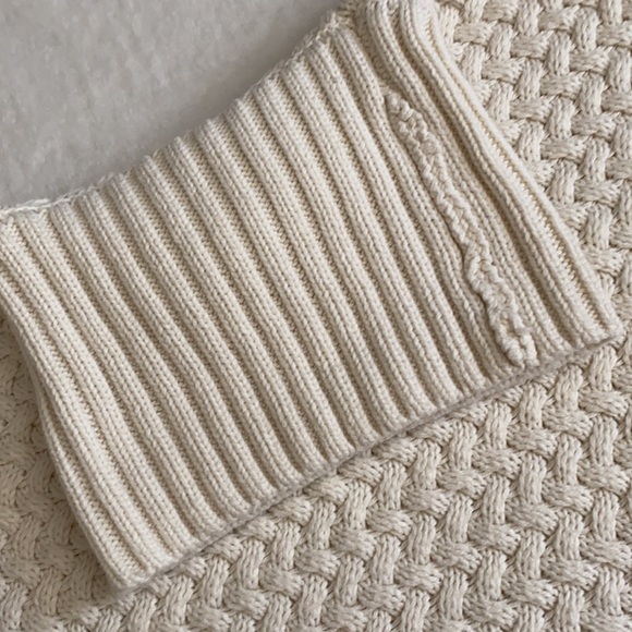 Aspen Kids | Leopard Faux Fur Trim Turtleneck Sweater Knit Poncho Cape (L 10/12) - Picture 8 of 16